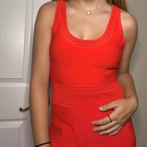 Red Designer Diane Von Furtstenberg Dress